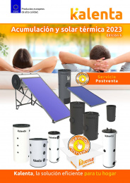 .. Tarifa Depósitos de Acumulación y Energía Solar Térmica 2023 KALENTA Edición 6
